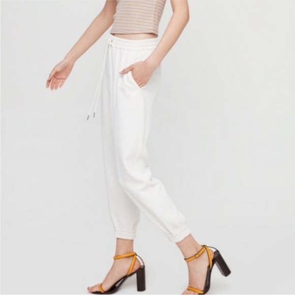 Wilfred Buffon Pants Light Birch Aritzia NWT Size L - Picture 2 of 8